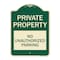 Signmission Private Property No Unauthorized Parking Heavy-Gauge Aluminum Sign, 24" x 18", G-1824-23251 A-DES-G-1824-23251 - alternate 1